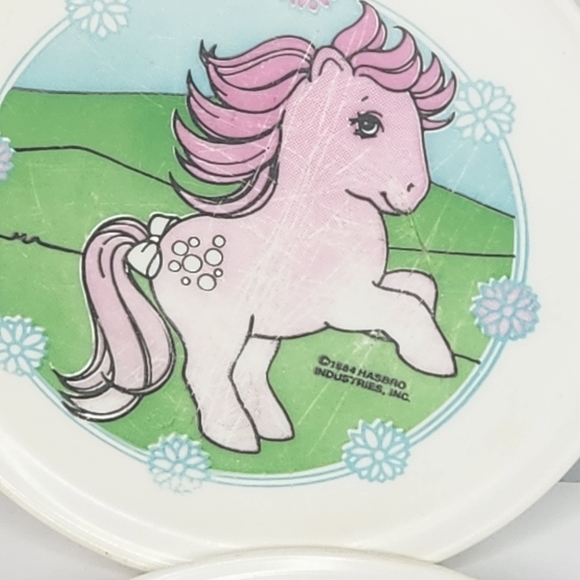 Vintage 1984 MLP My Little Pony Tea Party Plates Saucers Toy Fairy - Picture 2 of 6